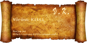Vöröss Kitti névjegykártya