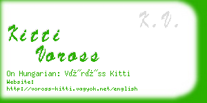 kitti voross business card